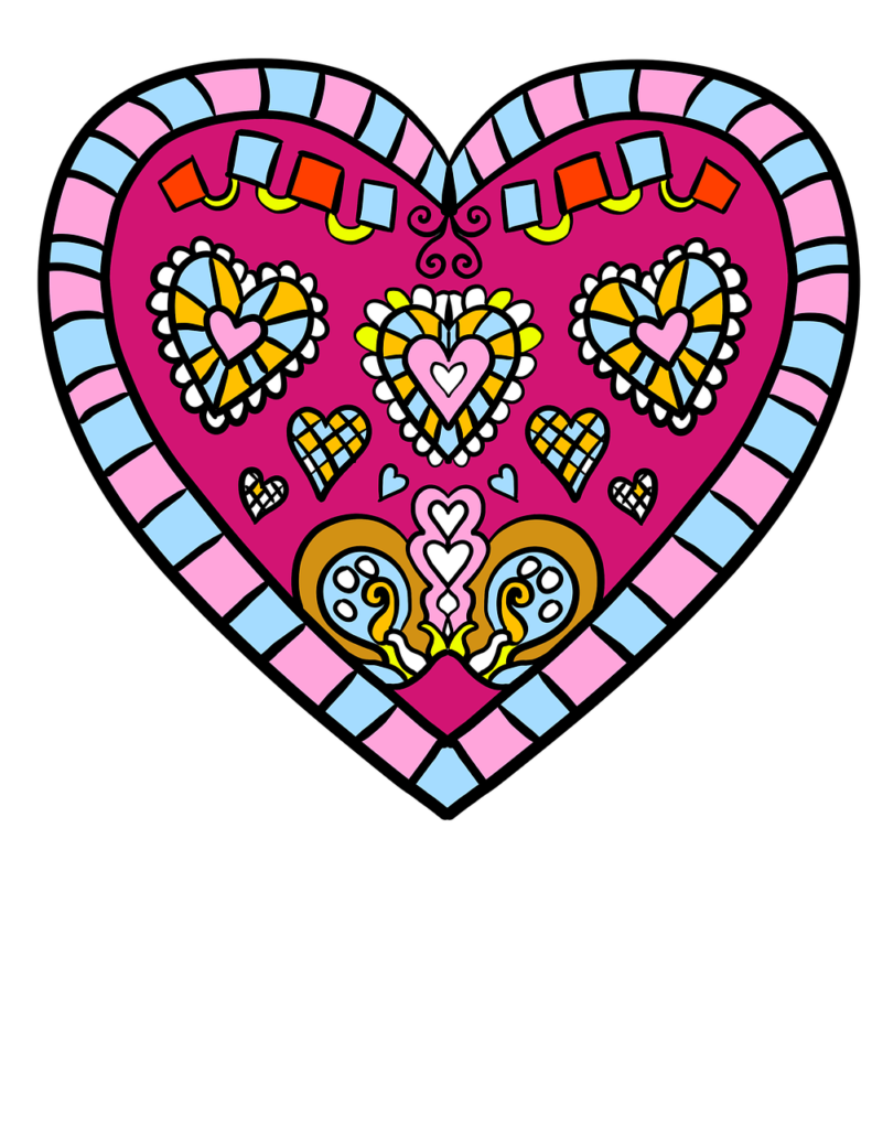 Corazón ilustrado como símbolo del vínculo emocional y la sexualidad en pareja; útil para abordar causas de disminución del deseo sexual.